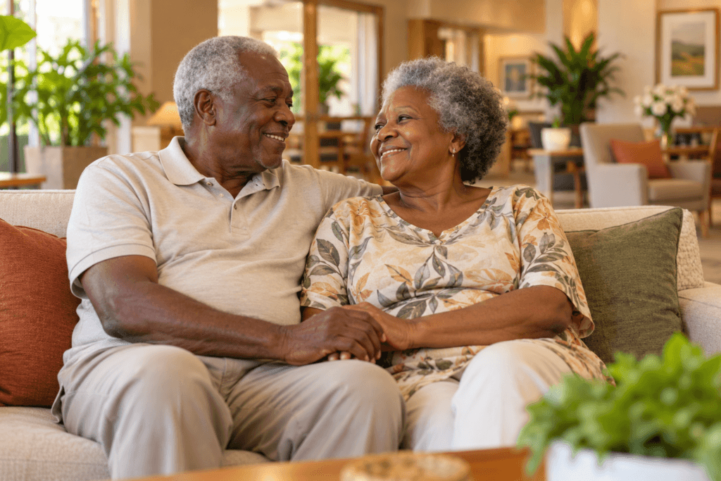 Imagem de casal em casa de repouso para casal